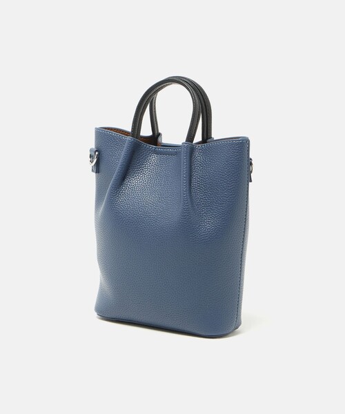 シボ レザーライク ミニ ショルダーバッグ トートバッグ（ショルダー