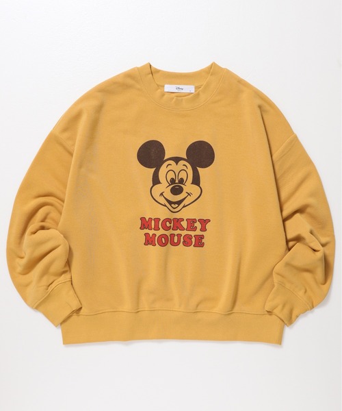 Disney(ディズニー)の「【DISNEY/ディズニー】ミッキーマウス裏起毛プリントクルーネックトレーナー(スウェット・レディース・クリーム/ダークグレー/ミント/マスタード・MEDIUM/LARGE)」の15枚目の写真
