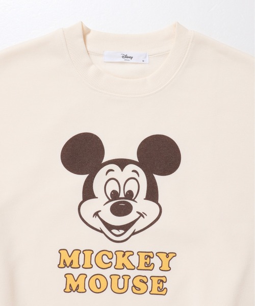 Disney(ディズニー)の「【DISNEY/ディズニー】ミッキーマウス裏起毛プリントクルーネックトレーナー(スウェット・レディース・クリーム/ダークグレー/ミント/マスタード・MEDIUM/LARGE)」の17枚目の写真