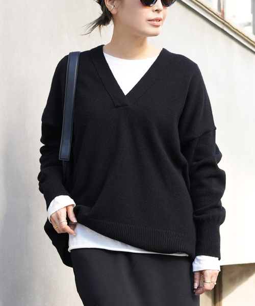 定価33600円✨ドゥーズィエムクラス OLBIA Vネック プルオーバー 追加 OLBIA Vネック プルオーバー（ニット/セーター）｜Deuxieme