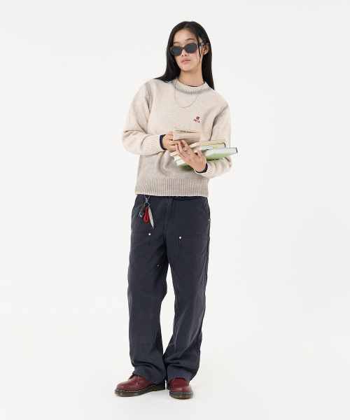 AECA（エイカ）の「GRADATION SPRAY WASHED KNIT-IVORY（ニット/セーター・メンズ・その他・LARGE/SMALL/MEDIUM）」の3枚目の写真