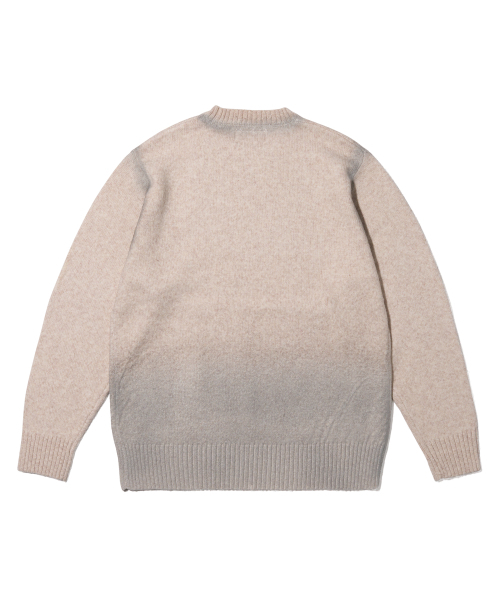 AECA（エイカ）の「GRADATION SPRAY WASHED KNIT-IVORY（ニット/セーター・メンズ・その他・LARGE/SMALL/MEDIUM）」の7枚目の写真