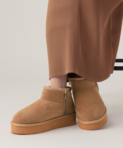 Elura（エルーラ）の「ムートンライク厚底ブーツ/588001（ブーツ・レディース・ブラック/ブラウン系その他2・MEDIUM/LARGE）」の7枚目の写真