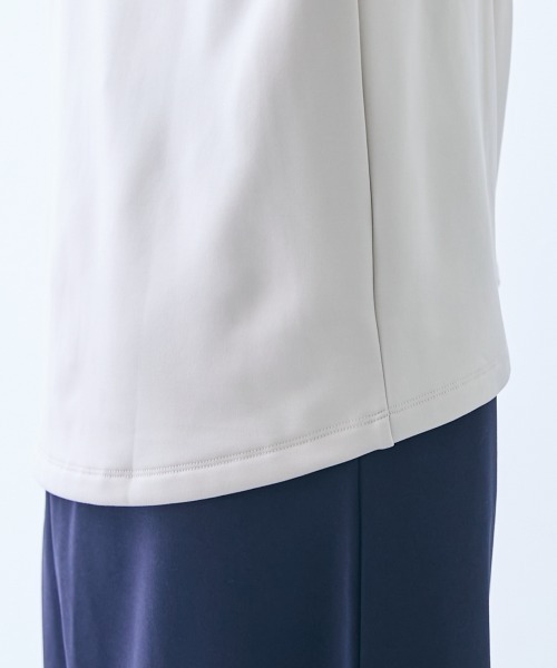 slattgir(スラットジール)の「高身長 マシュマロ裏起毛パール付タックデザインプルオーバー(トールサイズ)(Tシャツ/カットソー・レディース・チャコール/ブラック/ベージュ・TLL/TL/TM)」の11枚目の写真