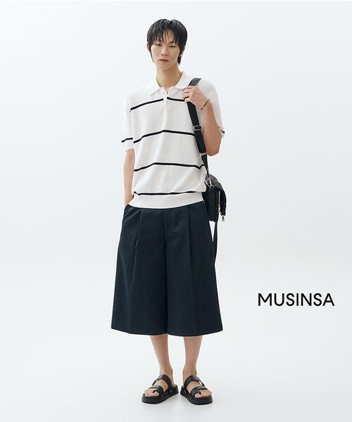 MUSINSA STANDARD（ムシンサスタンダード）の「ヘビーウェイト CP ワンタック ロングバミューダパンツ [ネイビー]（その他パンツ・メンズ・その他・28/29/32/30/31/33/26/27/40/38/42/36/34）」の6枚目の写真