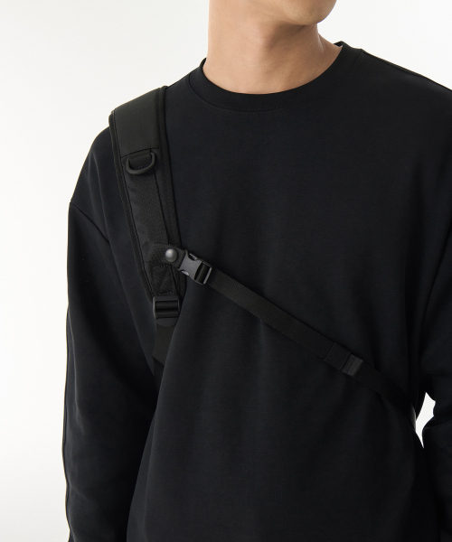 MUSINSA STANDARD（ムシンサスタンダード）の「リップストップユーティリティスリングバッグ[ブラック]（メッセンジャーバッグ・レディース・その他・FREE）」の2枚目の写真