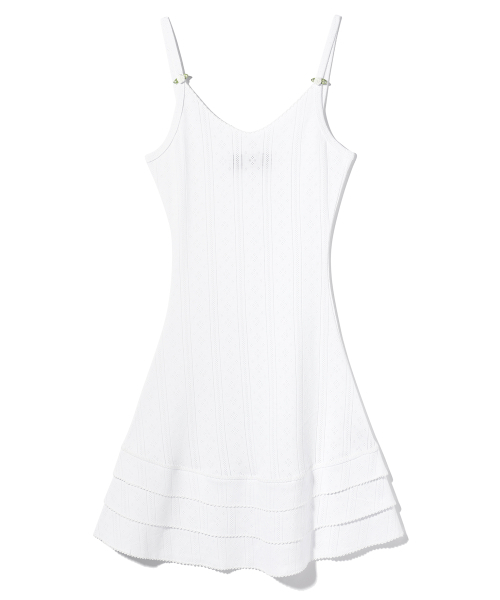 YOUHEE(ユヒ)の「EYELET FRILL DRESS WHITE(ワンピース・レディース・その他・FREE)」の6枚目の写真