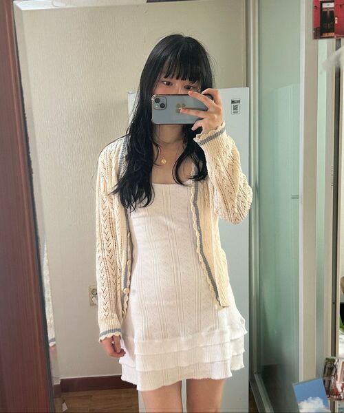 YOUHEE(ユヒ)の「EYELET FRILL DRESS WHITE(ワンピース・レディース・その他・FREE)」の14枚目の写真