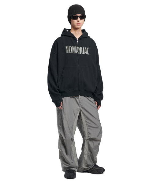 NOMANUAL ジップパーカー NOMANUAL 多段ジップパーカー ユニセックス