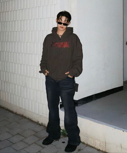 NOMANUAL(NOMANUAL)の「NM WAFFLE HOODED ZIP-UP - BLACK(パーカー・レディース・その他・LARGE/X-LARGE/SMALL/MEDIUM)」の10枚目の写真
