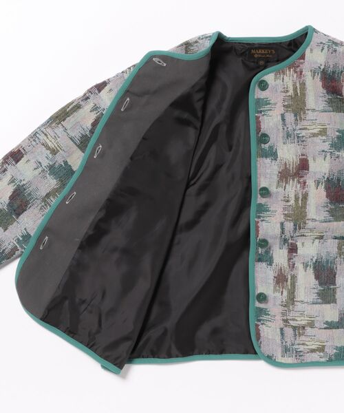 MARKEY'S（マーキーズ）の「ゴブラン織ノーカラージャケット（その他アウター・キッズ・グリーン/グレー・90/100/110/120/130/140/150）」の22枚目の写真
