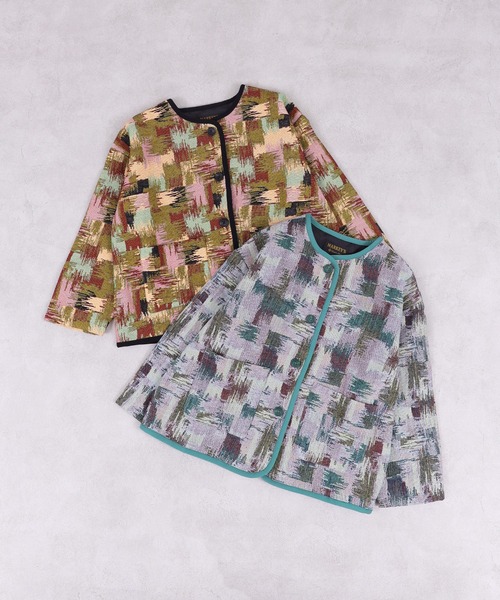 MARKEY'S（マーキーズ）の「ゴブラン織ノーカラージャケット（その他アウター・キッズ・グリーン/グレー・90/100/110/120/130/140/150）」の8枚目の写真