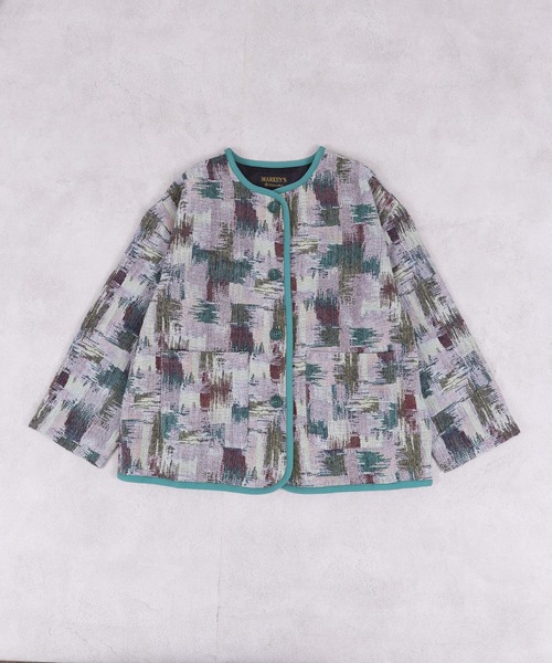 MARKEY'S（マーキーズ）の「ゴブラン織ノーカラージャケット（その他アウター・キッズ・グリーン/グレー・90/100/110/120/130/140/150）」の9枚目の写真