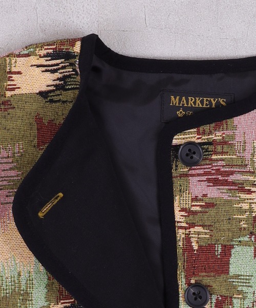 MARKEY'S（マーキーズ）の「ゴブラン織ノーカラージャケット（その他アウター・キッズ・グリーン/グレー・90/100/110/120/130/140/150）」の17枚目の写真