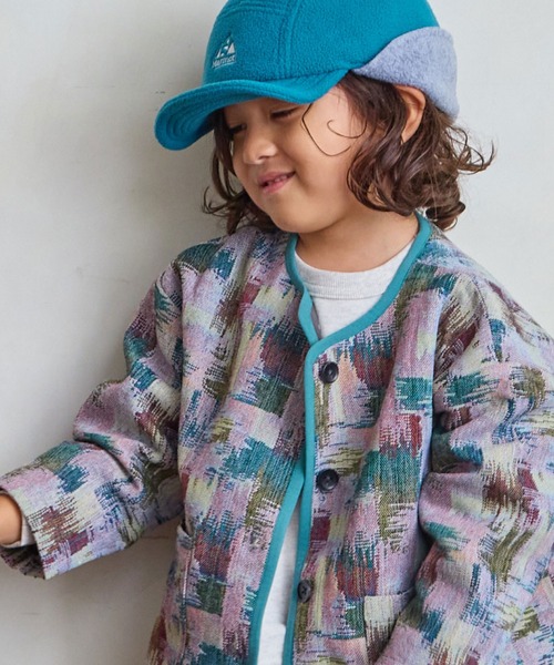 MARKEY'S（マーキーズ）の「ゴブラン織ノーカラージャケット（その他アウター・キッズ・グリーン/グレー・90/100/110/120/130/140/150）」の10枚目の写真