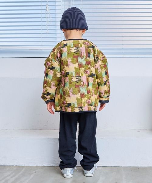 MARKEY'S（マーキーズ）の「ゴブラン織ノーカラージャケット（その他アウター・キッズ・グリーン/グレー・90/100/110/120/130/140/150）」の7枚目の写真