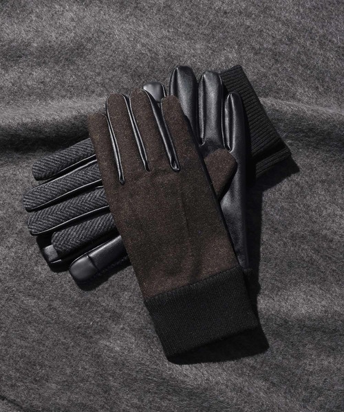 RAGEBLUE（レイジブルー）の「【タッチパネル対応】フェイクレザー/クラシカルグローブ（手袋・メンズ・ブラウン/グリーン/ダークグリーン/ブラック・FREE）」の3枚目の写真