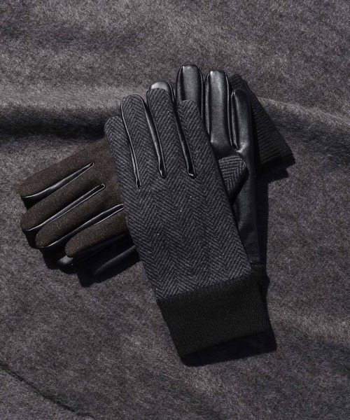 RAGEBLUE（レイジブルー）の「【タッチパネル対応】フェイクレザー/クラシカルグローブ（手袋・メンズ・ブラウン/グリーン/ダークグリーン/ブラック・FREE）」の2枚目の写真