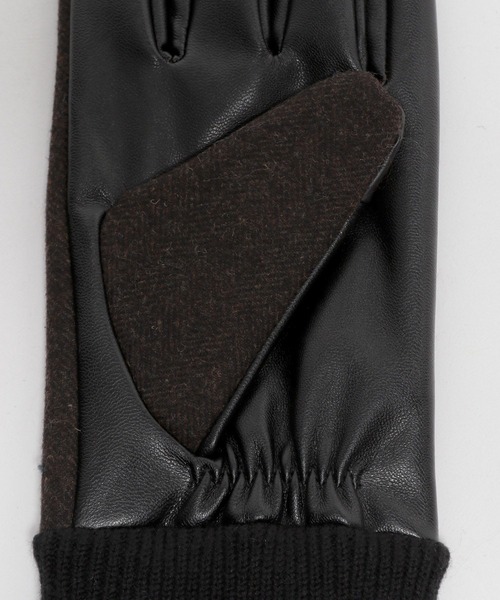 RAGEBLUE（レイジブルー）の「【タッチパネル対応】フェイクレザー/クラシカルグローブ（手袋・メンズ・ブラウン/グリーン/ダークグリーン/ブラック・FREE）」の10枚目の写真