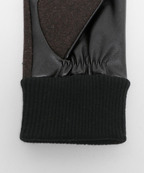 RAGEBLUE（レイジブルー）の「【タッチパネル対応】フェイクレザー/クラシカルグローブ（手袋・メンズ・ブラウン/グリーン/ダークグリーン/ブラック・FREE）」の11枚目の写真