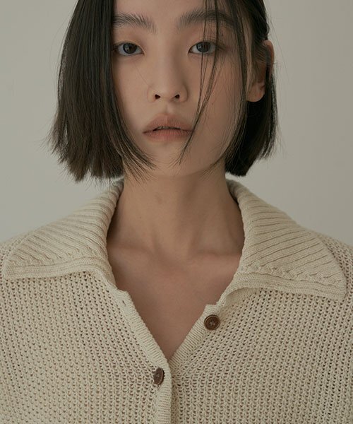 LINGSEOUL(リングソウル)の「open collar cotton knit-oatmeal(ニット/セーター・レディース・その他・FREE)」の4枚目の写真