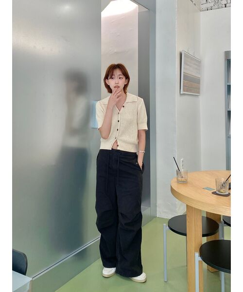 LINGSEOUL(リングソウル)の「open collar cotton knit-oatmeal(ニット/セーター・レディース・その他・FREE)」の5枚目の写真