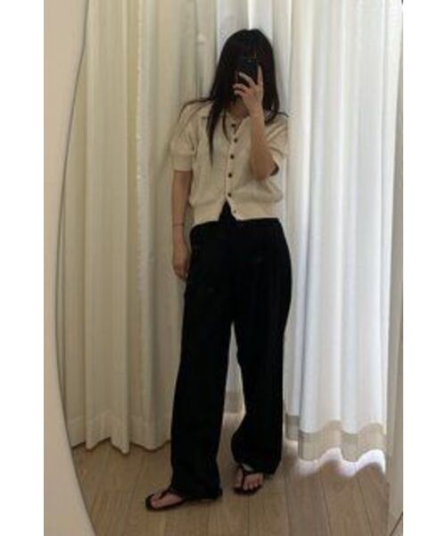 LINGSEOUL(リングソウル)の「open collar cotton knit-oatmeal(ニット/セーター・レディース・その他・FREE)」の6枚目の写真