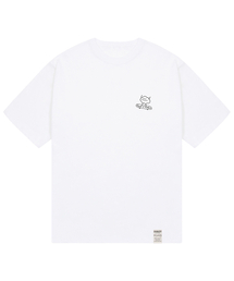 [ユニセックス]グルームボードスマイル半袖Tシャツ_ホワイト