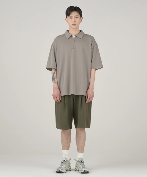 XERO（ゼロ）の「ディープワンタックスウェットショーツ [カーキ]（その他パンツ・メンズ・その他・SMALL/MEDIUM/LARGE/X-LARGE）」の4枚目の写真