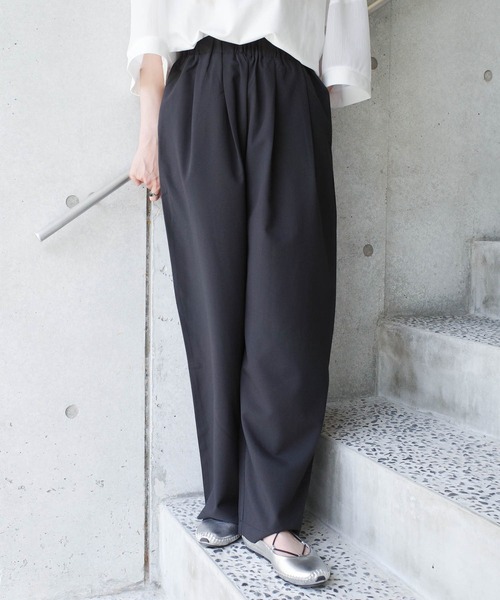 SWITCH BY ARCH(スイッチバイアーチ)の「SWITCH by ARCH/タックウエストストレートパンツ(その他パンツ・レディース・ベージュ/キャメル/ブラック・FREE)」の6枚目の写真