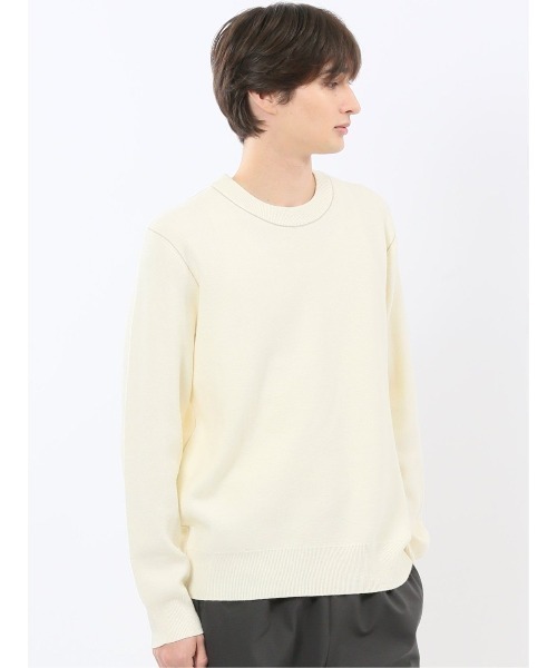 m.f.editorial（エムエフエディトリアル）の「【ストレッチ ウォッシャブル】m.f.エディトリアル メンズ クルー ニット セータ―（ニット/セーター・メンズ・ネイビー/グレー/ブルー/アイボリー・MEDIUM/LARGE/X-LARGE）」の9枚目の写真