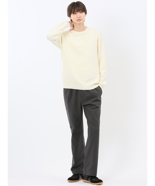 m.f.editorial（エムエフエディトリアル）の「【ストレッチ ウォッシャブル】m.f.エディトリアル メンズ クルー ニット セータ―（ニット/セーター・メンズ・ネイビー/グレー/ブルー/アイボリー・MEDIUM/LARGE/X-LARGE）」の10枚目の写真