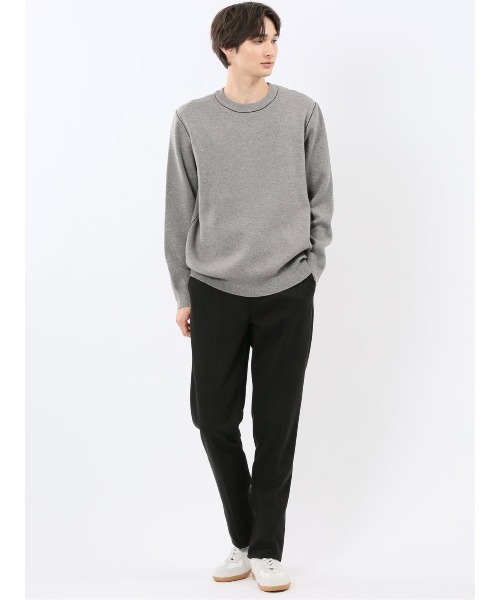 m.f.editorial（エムエフエディトリアル）の「【ストレッチ ウォッシャブル】m.f.エディトリアル メンズ クルー ニット セータ―（ニット/セーター・メンズ・ネイビー/グレー/ブルー/アイボリー・MEDIUM/LARGE/X-LARGE）」の20枚目の写真