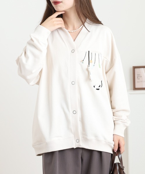 セール】ぶらぶらネコモチーフ カーディガン（カーディガン/ボレロ