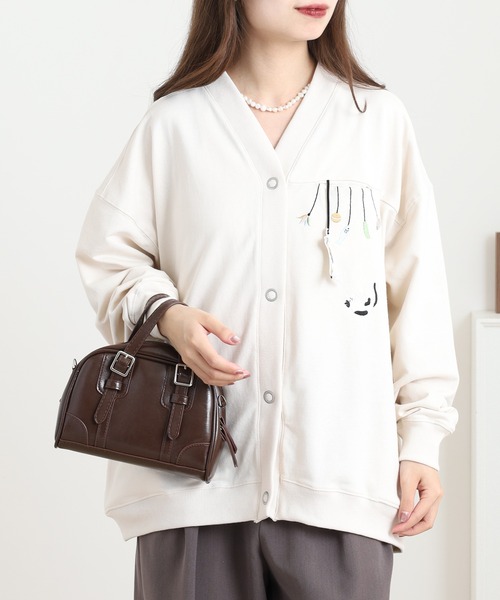 セール】ぶらぶらネコモチーフ カーディガン（カーディガン/ボレロ