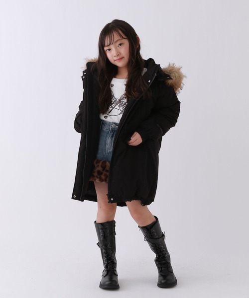 repipi armario（レピピ アルマリオ）の「【10C REPIPI】ギャルモンスターコート（ダウンジャケット/コート・キッズ・オフホワイト/ブラック・120cm/130cm/140cm/110cm）」の8枚目の写真