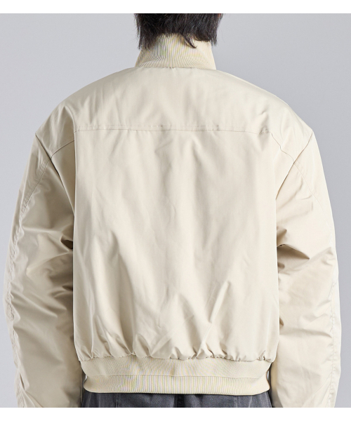 BUTTON SEOUL(ボタンソウル)の「スタンドカラー ブルゾン クロップジャケット (ベージュ)(ブルゾン・メンズ・その他・MEDIUM/LARGE/X-LARGE)」の8枚目の写真