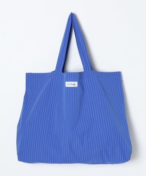 JEANASIS（ジーナシス）の「【Les Fleurs】ストライプBIGBAG/641546（トートバッグ・レディース・ホワイト/ブラウン/ブルー・FREE）」の12枚目の写真