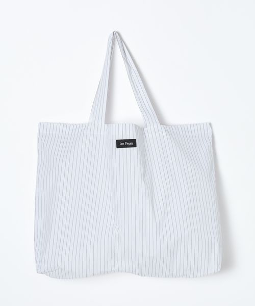 JEANASIS（ジーナシス）の「【Les Fleurs】ストライプBIGBAG/641546（トートバッグ・レディース・ホワイト/ブラウン/ブルー・FREE）」の13枚目の写真