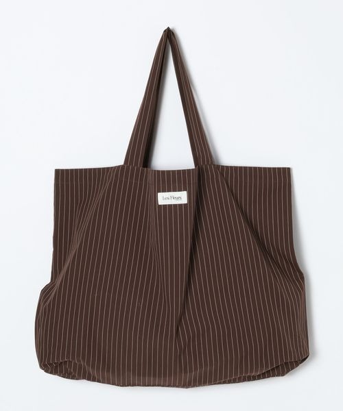 JEANASIS（ジーナシス）の「【Les Fleurs】ストライプBIGBAG/641546（トートバッグ・レディース・ホワイト/ブラウン/ブルー・FREE）」の14枚目の写真