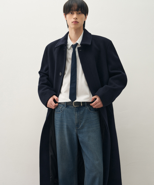 DRAW FIT（ドローフィット）の「プレミアウールバルマカンチェスターコート [ネイビー]（チェスターコート・メンズ・その他・LARGE/MEDIUM/X-LARGE）」の2枚目の写真