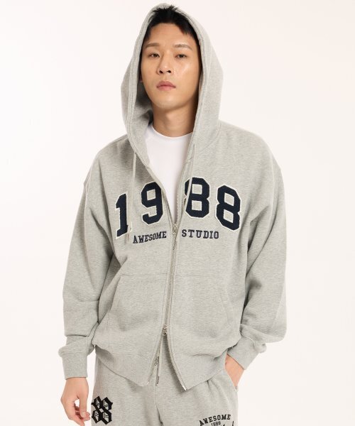 AWESOME STUDIO(オーサムスタジオ)の「1988 ブークルフードジップアップ メランジグレー(パーカー・レディース・その他・LARGE/MEDIUM)」の5枚目の写真
