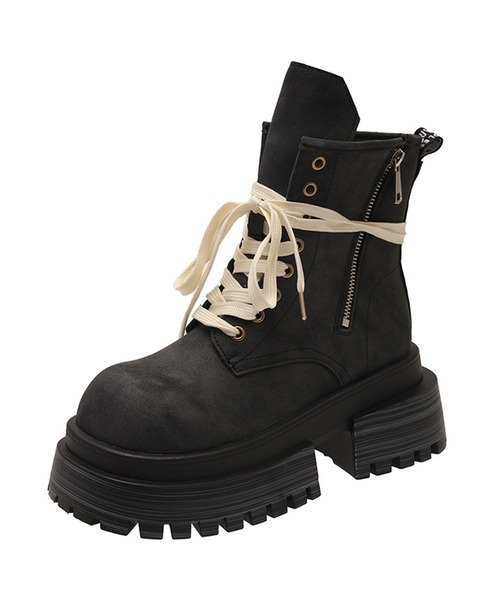 shoes365（シューズスリーシックスファイヴ）の「厚底シューレースブーツ（ブーツ・レディース・チョコ/ブラック/ブラウン・23.0cm/23.5cm/24.0cm/24.5cm/25.0cm）」の16枚目の写真