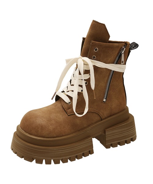 shoes365（シューズスリーシックスファイヴ）の「厚底シューレースブーツ（ブーツ・レディース・チョコ/ブラック/ブラウン・23.0cm/23.5cm/24.0cm/24.5cm/25.0cm）」の18枚目の写真