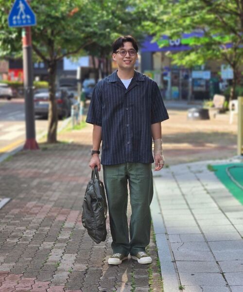 A NOTHING(アナッシング)の「ストライプLCテーラード1/2シャツ(ネイビー)(シャツ/ブラウス・レディース・その他・SMALL/MEDIUM/LARGE)」の15枚目の写真