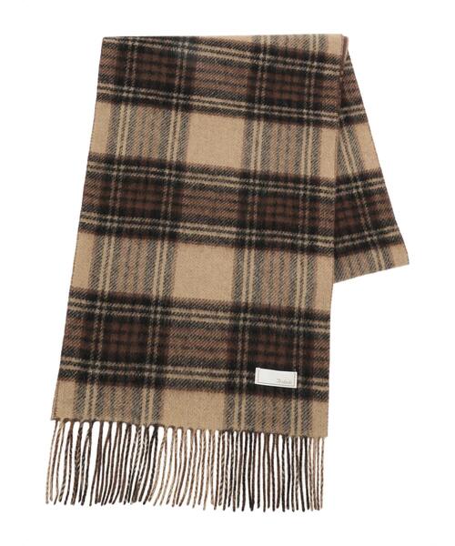 Te chichi（テチチ）の「カシミア混リバーシブルチェックマフラー（ストール/ショール・レディース・レッド/ブラウン/ベージュ・F）」の6枚目の写真