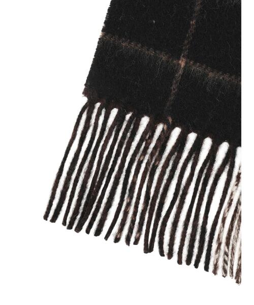 Te chichi（テチチ）の「カシミア混リバーシブルチェックマフラー（ストール/ショール・レディース・レッド/ブラウン/ベージュ・F）」の9枚目の写真