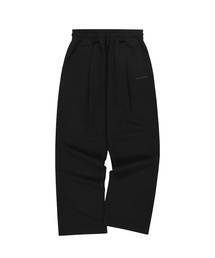 リラックスピンタックワイドパンツ ブラック