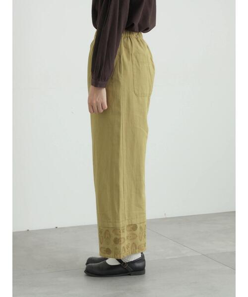 TSUHARU by Samansa Mos2（ツハルバイサマンサモスモス）の「[tukuroi]綿麻ツイル刺繍パンツ（その他パンツ・レディース・ベージュ/ブラウン・F）」の6枚目の写真