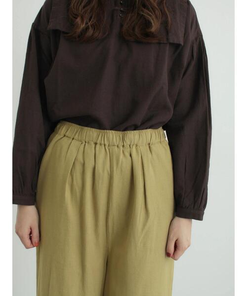 TSUHARU by Samansa Mos2（ツハルバイサマンサモスモス）の「[tukuroi]綿麻ツイル刺繍パンツ（その他パンツ・レディース・ベージュ/ブラウン・F）」の8枚目の写真